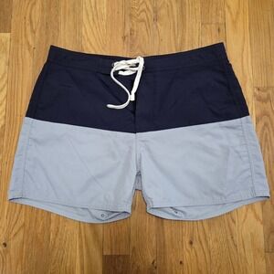 Saturday's NYC Men's Ennis‎ Colorblock Board Short Navy Blue and Gray Size 30